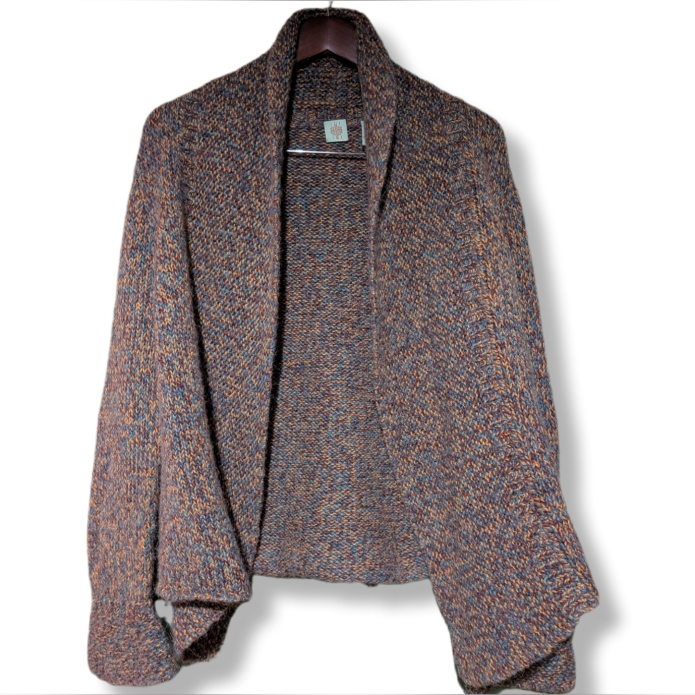 Anthropologie Wool Blend Cardihan Open Front XL